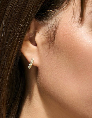Spartina 449 Splash Collection Shine On Pave Hoop Earrrings - 12mm Crystal
