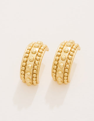 Spartina 449 Dappled Hoop Earrings Gold