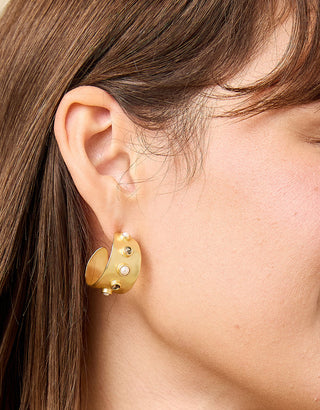 Spartina 449 Estate Hoop Earrings - Black