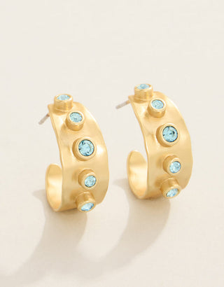 Spartina 449 Estate Petite Hoop Earrings Blue