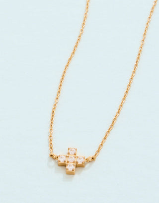 Spartina 449 Splash Collection Mini Cross Necklace 16" Crystal