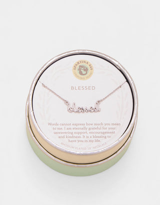 Spartina 449 Sea La Vie Necklace - Blessed/Script (Silver)