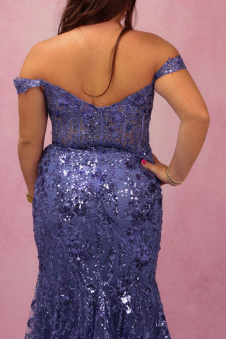 Sherri Hill 56101 - Periwinkle Size 12