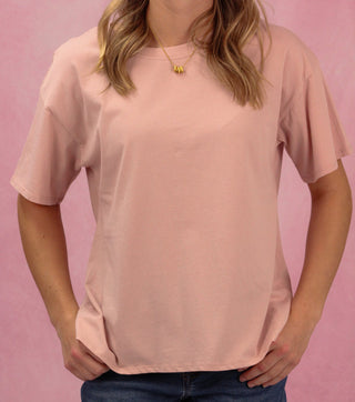 Dusty Pink Boxy Tee