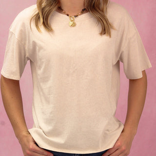 Stone Boxy Tee