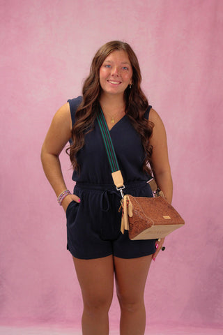 Navy Sleeveless Modal Romper
