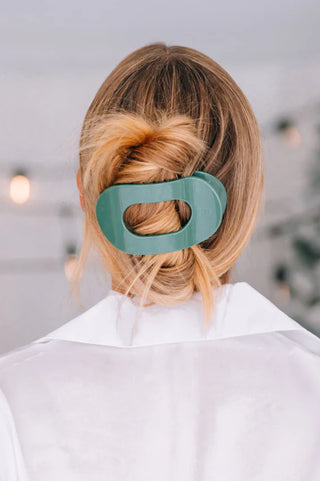 Teleties Mistletoe Large Flat Round Hair Clip