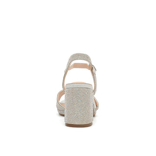 De Blossom NELLY-43 Silver Low Block Heel