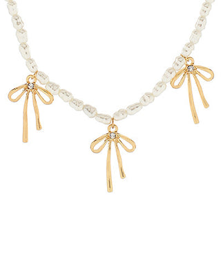 Pearl & Bow Necklace