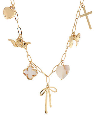 Gold Multi Charm Necklace