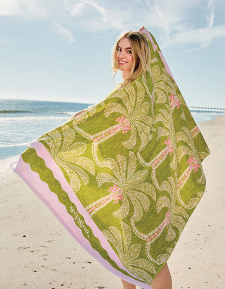 Spartina 449 Beach Towel - Castillo Green Palms