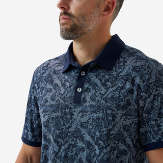 Burlebo Ringer Performance Polo - Digi Camo - Navy