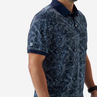 Burlebo Ringer Performance Polo - Digi Camo - Navy