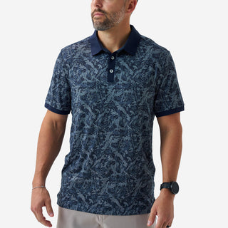 Burlebo Ringer Performance Polo - Digi Camo - Navy