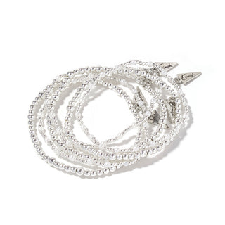 Erimish Penny Bracelet Stack - Silver