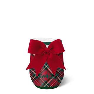 Swig Life Christmas Plaid Stemless Wine Cup 12oz