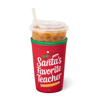 Swig Life Santa's Favorite Teacher Medium Iced Cup Coolie