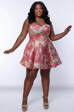 Sydney's Closet SC8165 - Fuchsia Floral Size 16W