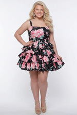Sydney's Closet SC8174 - Black Floral Size 16W