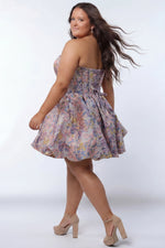 Sydney's Closet SC8177 - Purple Floral Size 18W