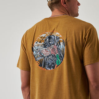 Burlebo Short Sleeve Tee - Duck and Dog - Light Brown