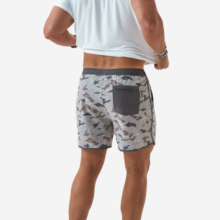 Burlebo Swim Trunk - Topo Desert Camo