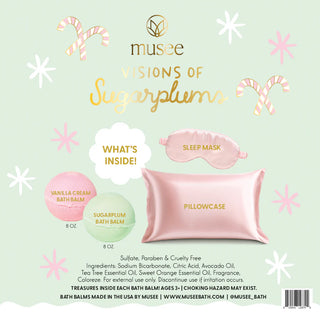 Musee Visions of Sugarplums Bath Balm & Eye Mask Set