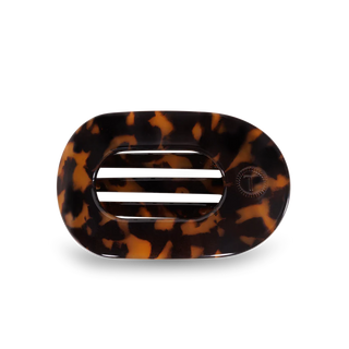Teleties Tortoise Medium Flat Round Clip