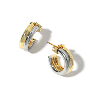 Erimish Two Toned Hoop Earrings