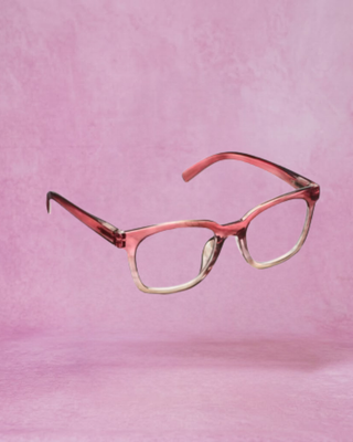 Peepers To The Max Reading Glasses - Rose Ombre Horn