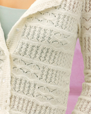 *FINAL SALE* Ivory Crochet Knit Layering Cardigan