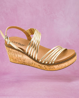 Corkys Footwear About Last Night Wedge - Gold