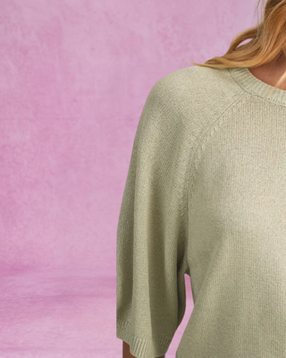 Sage Raglan Sleeve Knit Top