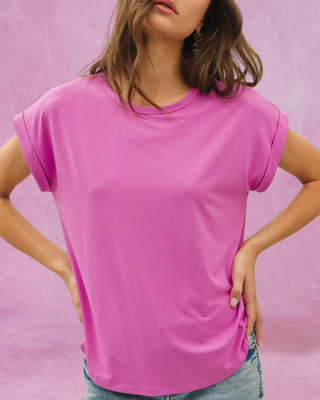 Berry Cap Sleeve Tee