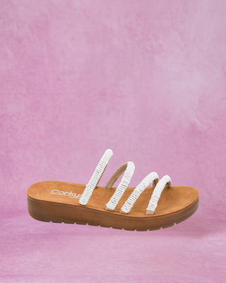 Corkys Striptease Sandal - Ivory Multi