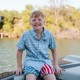 Burlebo Youth Swim Trunk - Throwback USA