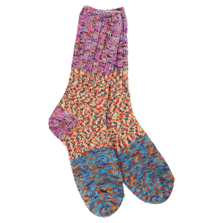 World's Softest Socks Weekend Ragg Crew Colorblock - Fiesta CB Multi
