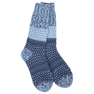 World's Softest Socks Weekend Gallery Textured Crew - Peacoat Multi