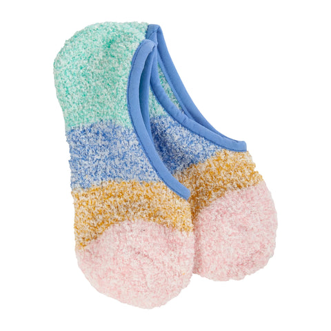 World's Softest Socks Cozy Colorblock Footsie - Blue Multi