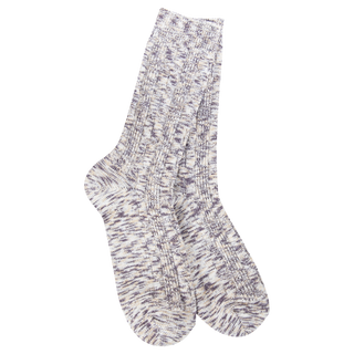 World's Softest Socks Weekend Light Weight Cable Crew - Cookie Dough Multi