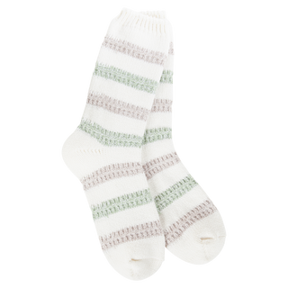 World's Softest Socks Weekend Ragg Links Crew - Meadow Stripe