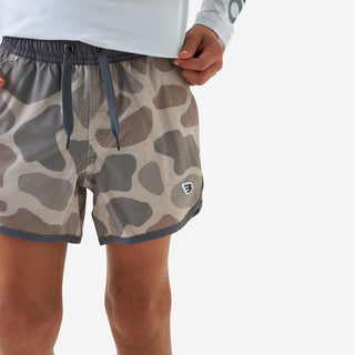 Burlebo Youth Swim Trunk - Jumbo Classic Deer Camo