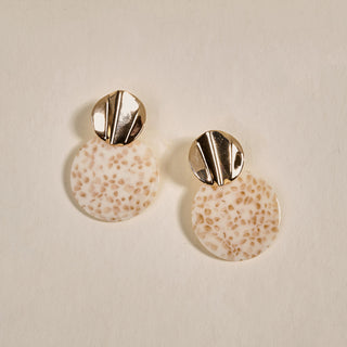 The Darling Effect Toffee Glow Marble Muse Earrings