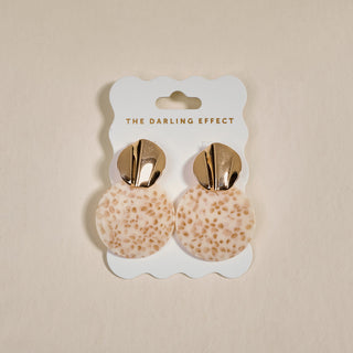 The Darling Effect Toffee Glow Marble Muse Earrings