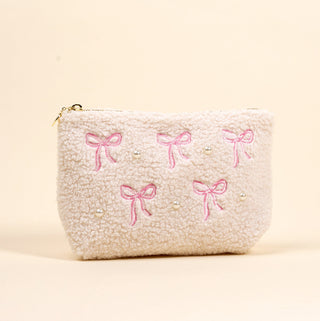The Darling Effect Bows Pink Teddy Pouch