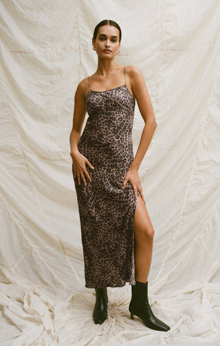 Z Supply Cielo Leopard Midi Dress - Desert Tan