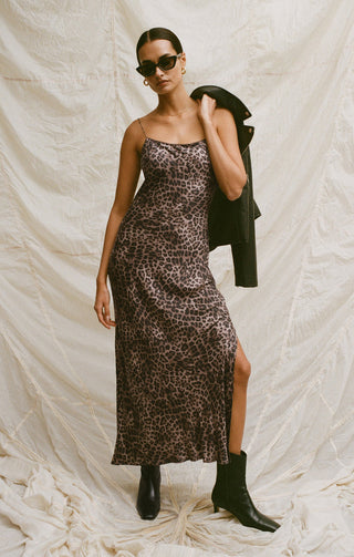 Z Supply Cielo Leopard Midi Dress - Desert Tan