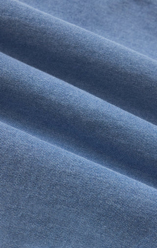 Z Supply Kalani Jersey Denim Mini Dress - Santorini Indigo