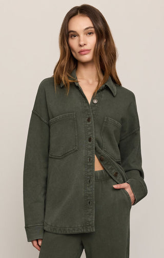 Z Supply All Day Knit Jacket - Classic Olive