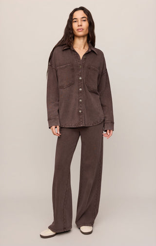 Z Supply All Day Knit Jacket - Dark Chocolate